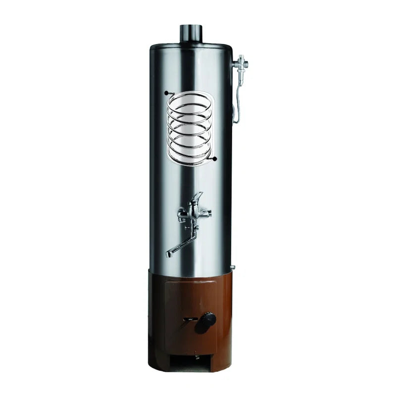 Calentador de agua a presión Wittigsthal ZW100 con intercambiador de calor completo – acero inoxidable 100 l, acabado marrón, MB