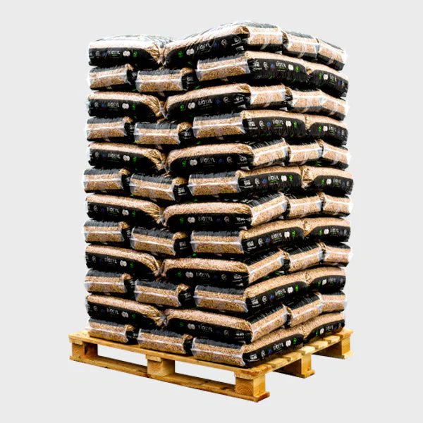 Palé de pellets de madera Biosyl Premium · 66 sacos de 15 kg