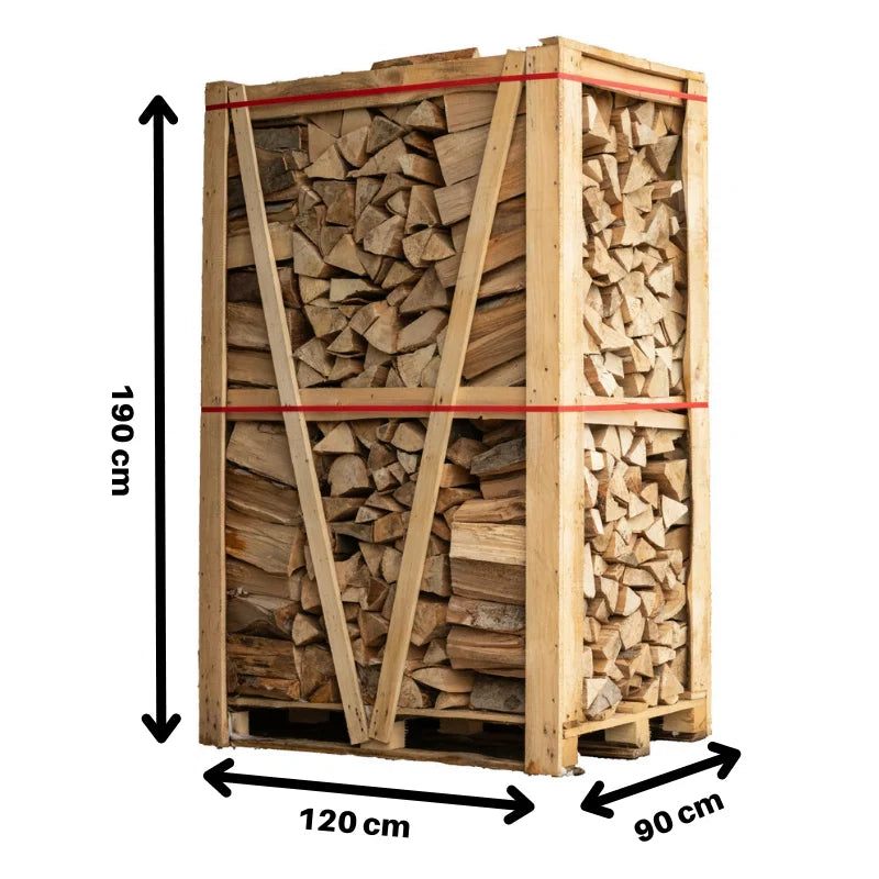 Leña de haya 100%, longitud 33 cm, 3 estéreos