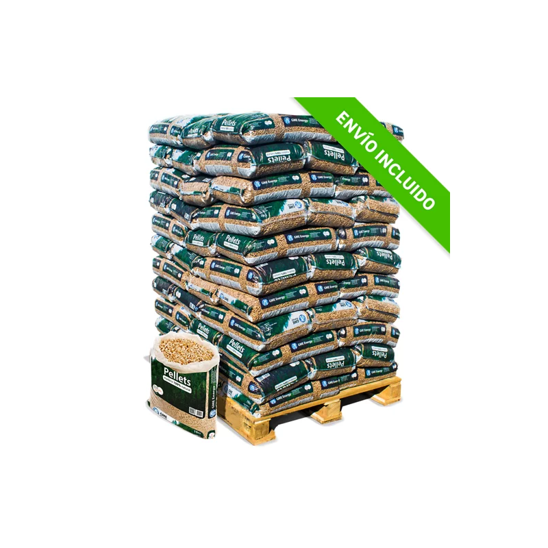 Palet 77 Sacos de 15 Kg de Pellet GME Woodpellet