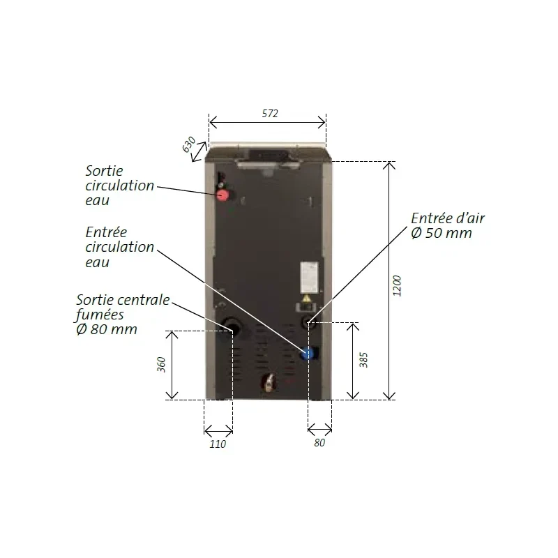 Estufa de pellets hidro Baracuda Commo Plus · 21 kW