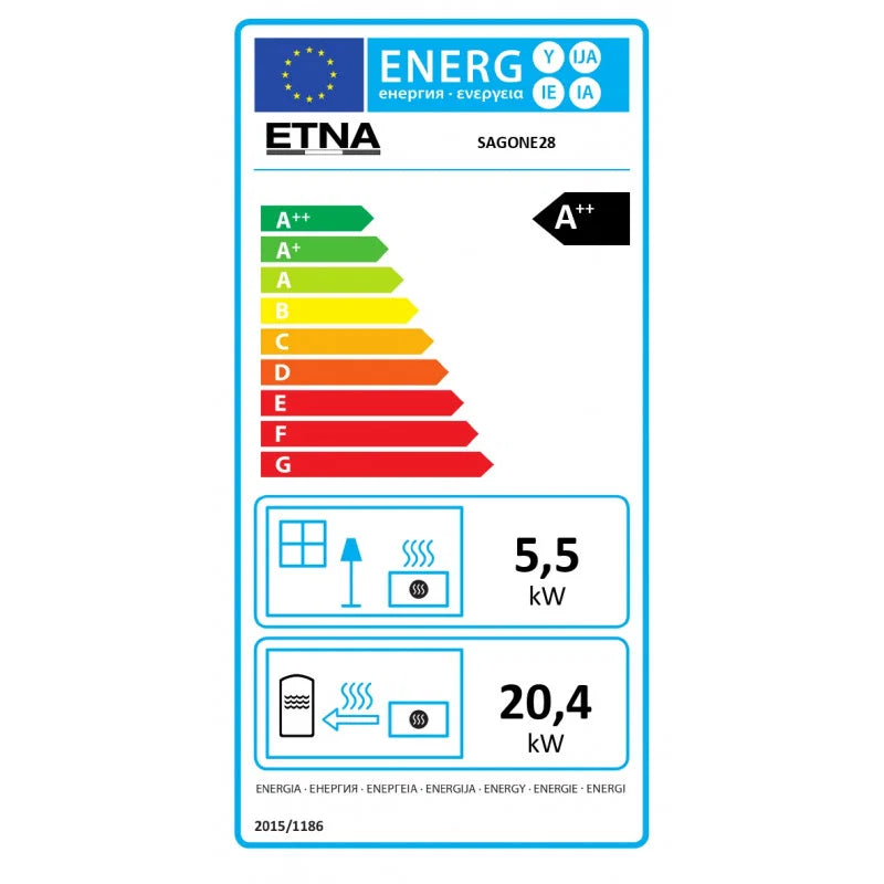 Estufa de pellets Hydro Sagone · 27 kW · Nueva, precintada