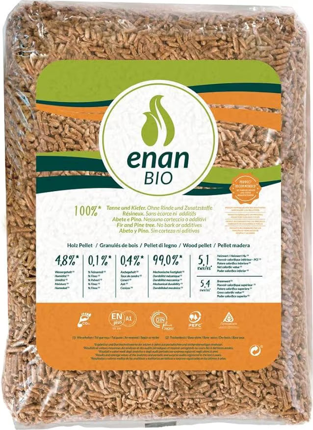 ENAN Bio – Palet de 70 Sacos de Pellets de 15 Kilos EN Plus A1 (1050kg)