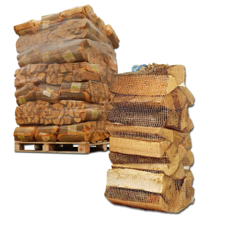 40 sacos de leña de 25 kg – Mezcla de madera dura, 30 cm