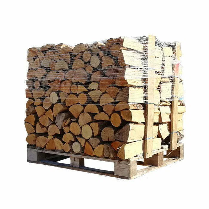 4 x Palés (2 de roble blanco + 2 de haya/carpe) – Troncos de 40 cm