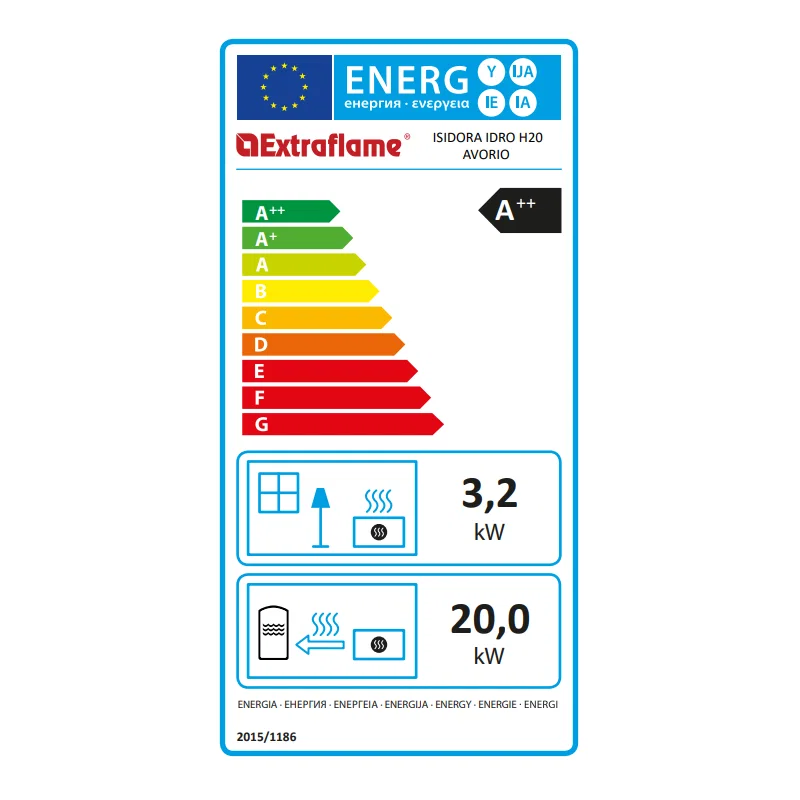 Estufa de pellets hidro Isidora H20 · 23 kW