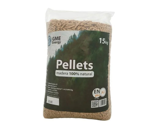 GME WOODPELLET A1+ 15kg- Palet de 77 sacos de pellets