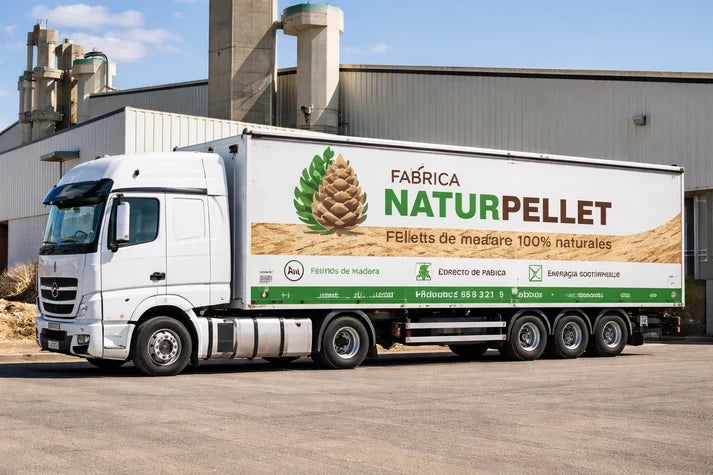 1 CAMIÓN – 24 PALETS Naturpellet – 1.680 SACOS DE 15 KG – 25.200 KG NETOS (25,2 TONELADAS).