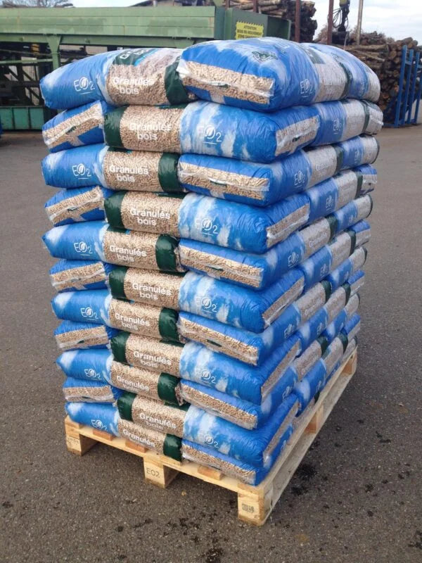 Pellets de madera EO2 Palet de 66 sacos de 15 Kg