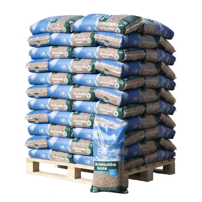 Pellets de madera EO2 Palet de 66 sacos de 15 Kg