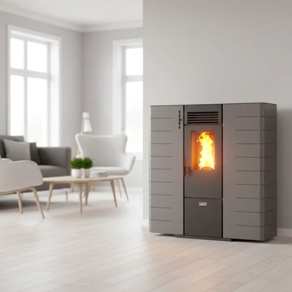Estufa de pellets canalizable extraplana Fango · 8 kW