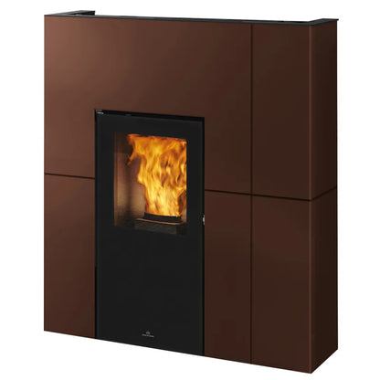 Estufa de pellets hidro Edilkamin Blade H 15 Evo de acero, color bronce