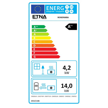 Estufa de pellets hidrónica Rondinara · 19 kW