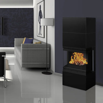 Kit de chimenea Wamsler Modulo 57/150 U, negro