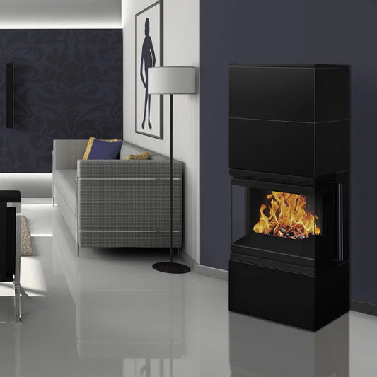 Kit de chimenea Wamsler Modulo 57/150 U, negro