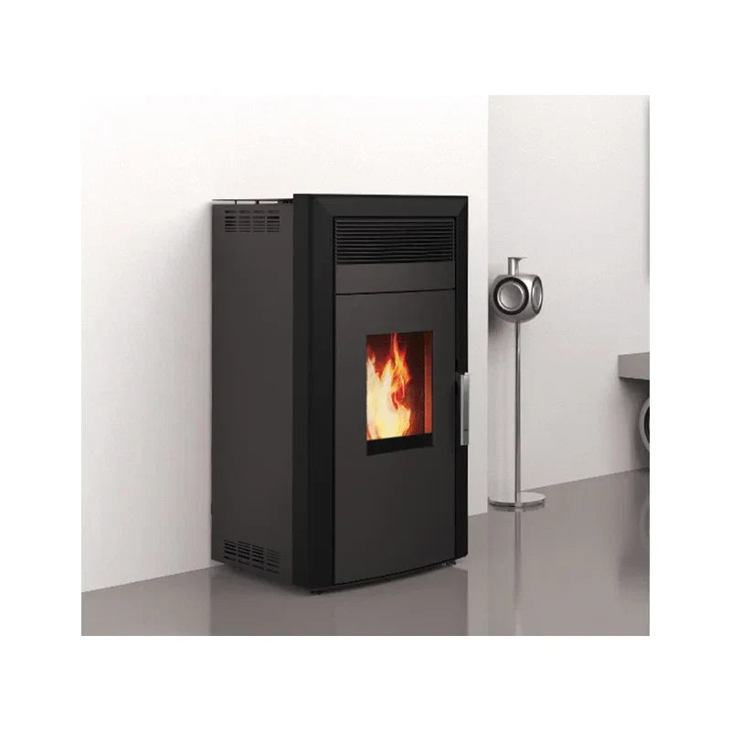 Pack estufa de pellets hidro Baracuda Commo + Kit de conexión con salida trasera · 15 kW