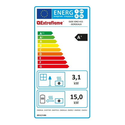 Estufa de pellets hidro Iside Idro H15 · 18,1 kW