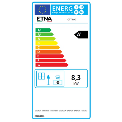 Pack estufa de pellets estanca Ottimo Silenzio + Kit de conductos concéntricos con salida trasera · 9,2 kW