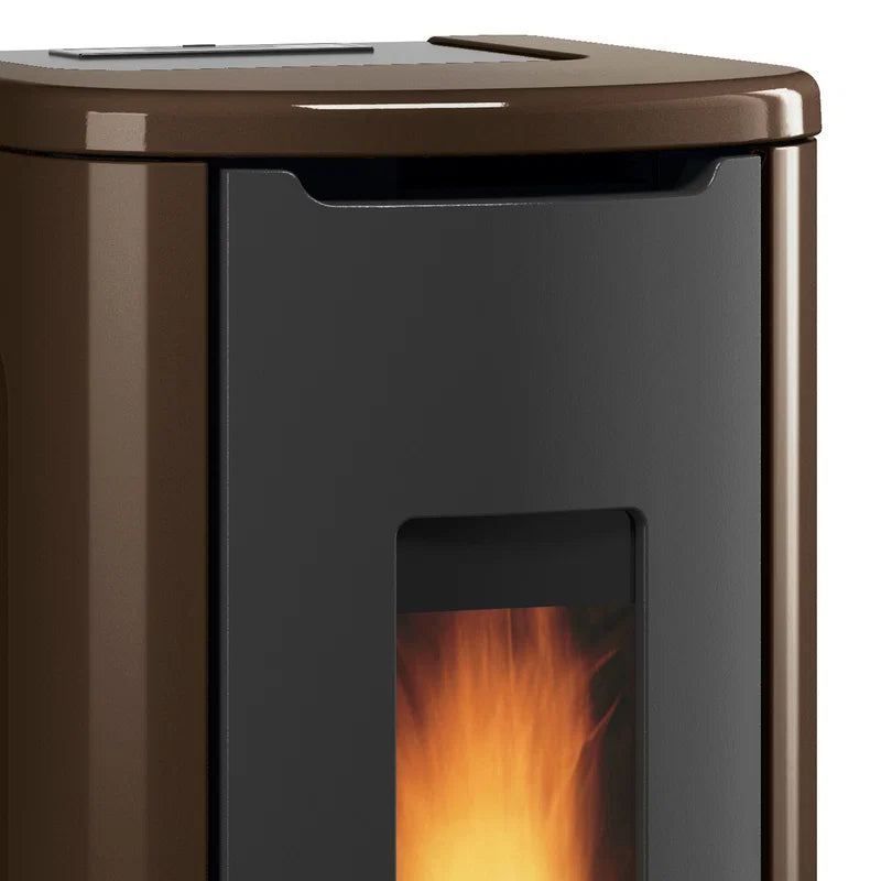 Estufa de pellets con caldera Extraflame Evolution Line Rosanna Idro, acero, color bronce.