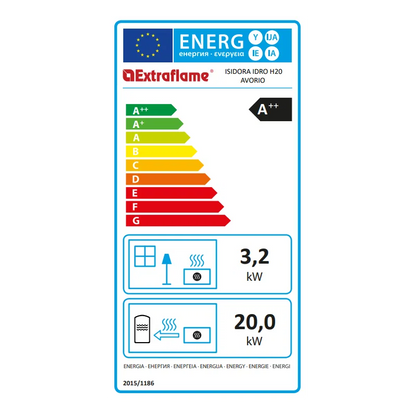 Estufa de pellets hidro Isidora H20 · 23 kW