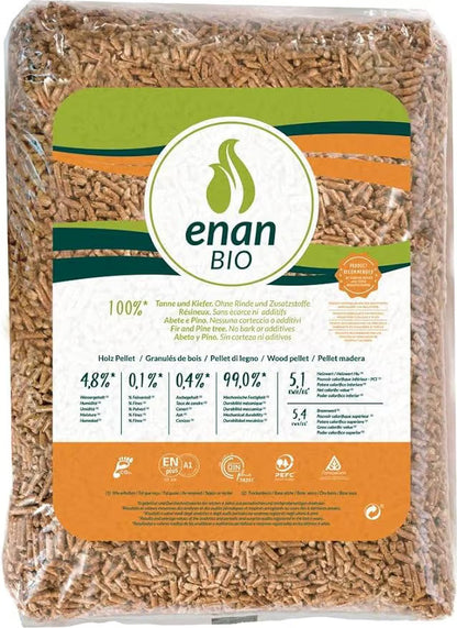 ENAN Bio – Palet de 70 Sacos de Pellets de 15 Kilos EN Plus A1 (1050kg)