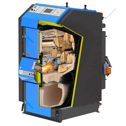 Caldera de gasificación de leña ATMOS DC 18 GSE Komfort con ACD04 y encendido automático