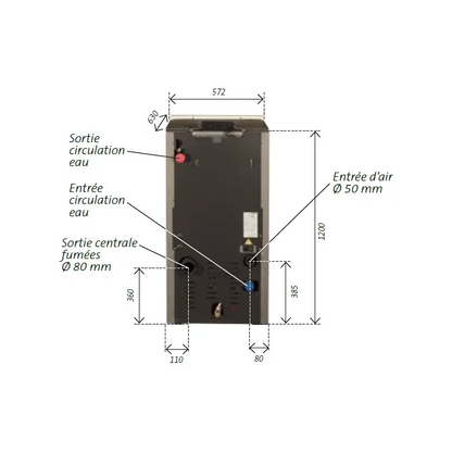 Estufa de pellets Hydro Baracuda Commo · 15 kW