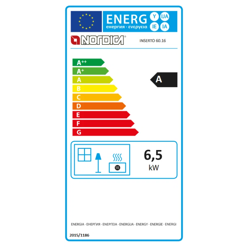Insert de leña ventilado de 60 cm
