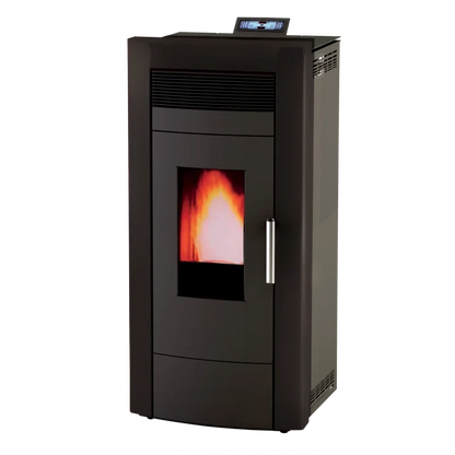 Estufa de pellets hidro Baracuda Commo Plus + Kit de conexión de salida trasera · 21 kW