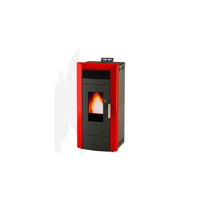 Estufa de pellets hidro Baracuda Commo Plus + Kit de conexión de salida trasera · 21 kW