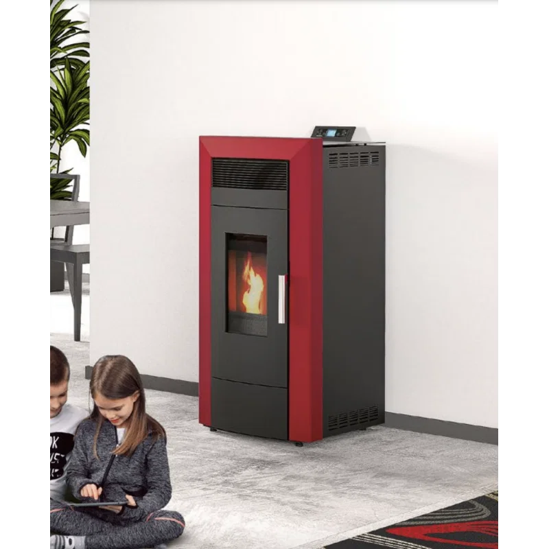 Estufa de pellets hidro Baracuda Commo Plus + Kit de conexión de salida trasera · 21 kW